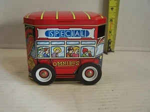 12 Bus Dosen OMNIBUS SPECIAL Metallbox bewegliche Räder Container Made in England - Bild 1 von 8