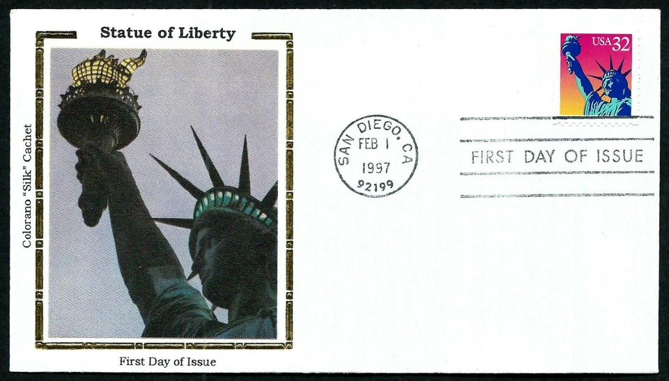 USA, SCOTT # 3122, COLORANO SILK FDC COVER - STATUE OF LIBERTY YEAR 1997 - Image 1 of 1