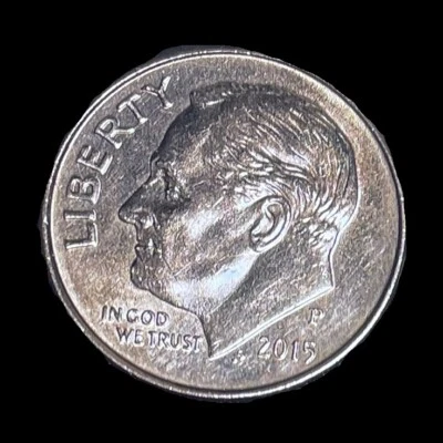 2015 P Missing Clad Layer Planchet US Mint Error Coin Roosevelt Dime - Image 1 of 2