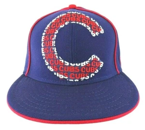 Chicago Cubs DIFÍCIL DE ENCONTRAR Sombrero Ajustado New Era 59FIFTY Sombrero 7 1/2 Gorra Azul y Roja  - Imagen 1 de 8