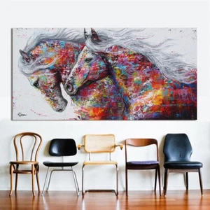 Abstract Running Horses Galloping Canvas Prints Painting Wall Art Home Decor 1P - Picture 1 of 3
