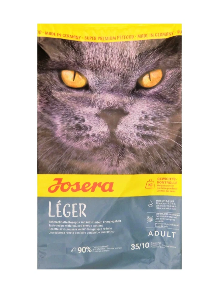 10 kg Josera Leger Adult (€ 5,00/kg) Katzenfutter: reduzierter Energiebedarf - Bild 1 von 1