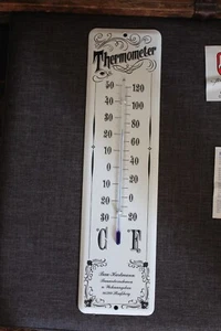 Emaille Thermometeraußen wetterfest 34,5 cm lang - Bild 1 von 7