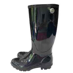 UGG Shaye Womens Black Tall Waterproof Boots Size 7