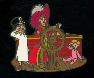 Peter Pan John Michael Darling Saluting Pirate Ship Disney Pin 152631 - Picture 1 of 1