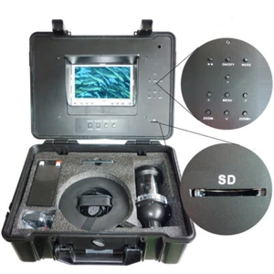 TAUCHKAMERA 360 GRAD KABEL 100MT DVR FERNBEDIENUNG FARBMONITOR KOFFER - Bild 1 von 7