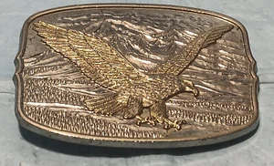 200th Anniversary American Eagle Belt Buckle Sterling Silver Layer & gold 1982 - Picture 1 of 6