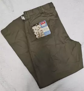 Pantalones de vestir Wrangler para hombre 38x30 plisados calce relajado corteza nuevos con etiquetas de colección - Imagen 1 de 11