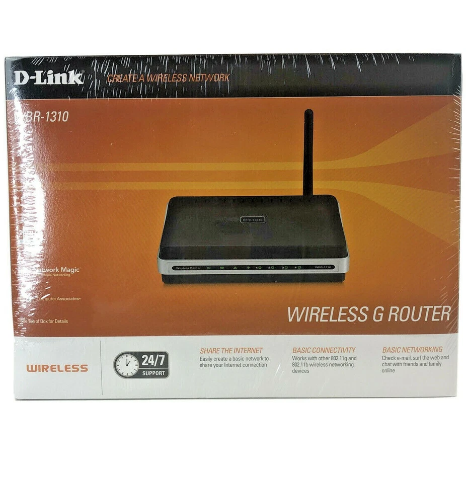 D-Link WBR-1310 54 Mbps 4-Port 10/100 Wireless G Router IEEE 802.11g & 802.11b - Image 1 of 4