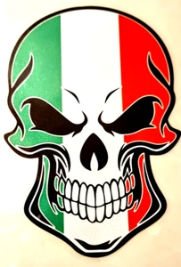 Skull Flag Italy Vinyl Sticker Decal 6''x 4''1/4 - Bild 1 von 1