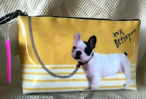 Betsey Johnson Boston Terrier/Frenchie Large Patent Wristlet/Wallet - Picture 1 of 5