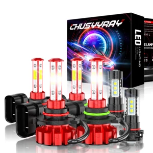 For Jeep Cherokee 2016 2017 2018 6000k LED Headlight Fog Light Bulbs Upgrade Kit - Picture 1 of 17