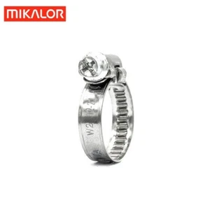 Mikalor 7mm Wide Stainless Steel Worm Drive Hose Clamp Jubilee Style | Pk 10/20 - Picture 1 of 6