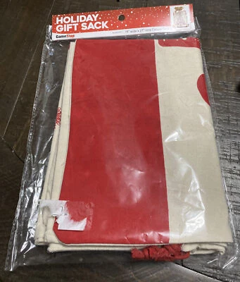 Saco de regalo navideño lona 19" x 27" controlador de videojuegos impresión geeknet nuevo en paquete Foto 1 de 4