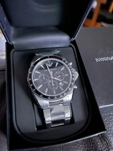 Emporio Armani Gents Silver Watch - Picture 1 of 5