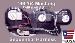 PAIR 96 - 04 MUSTANG SEQUENTIAL TAIL BRAKE LIGHT HARNESS - FREE SHIPPING - Picture 1 of 2