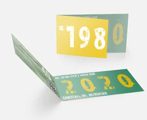 Einladungskarten Geburtstag Geburtstags-Einladung 40. Geburtstag Zeitsprung - Bild 1 von 8