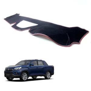 Velvet Non-Slip Dash Cover BL w/ Red Stitch for 2019 ~ 2023 Ssangyong Musso XLV - Picture 1 of 14