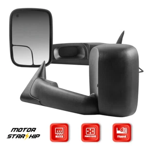 2Pcs Power Heated Tow Mirrors for 1998-2001 Dodge Ram 1500 1998-2002 2500 3500 - Picture 1 of 12