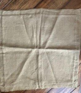 Pottery Barn Tan Pillow Cover 20x20” TAN Sides 100% Linen NEW 2013 - Picture 1 of 13