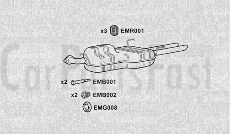 Caja De Escape Trasera Vauxhall Vectra 2.6 Gasolina Hatchback 09/2000 A 02/2001 - Imagen 1 de 1