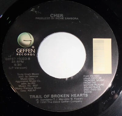 Cher 45 RPM Trail Of Broken Hearts / Love & Understanding NM VG++ F6 Foto 1 de 2