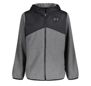Under Armour Boy's Hooded Jacket Size 8 Heather Gray North Rim Jacket NEW - Picture 1 of 2