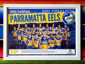 Framed 2020 PARRAMATTA EELS NRL Poster - 62cm x 44.5cm x 3cm - Picture 1 of 2
