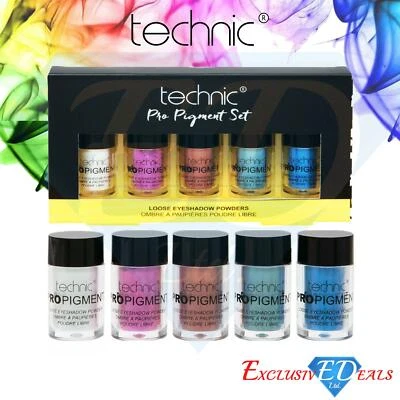 Technic Pro Pigment Loose Eyeshadow Dust Powder Gift Set Metallic High Pigment - Image 1 of 3