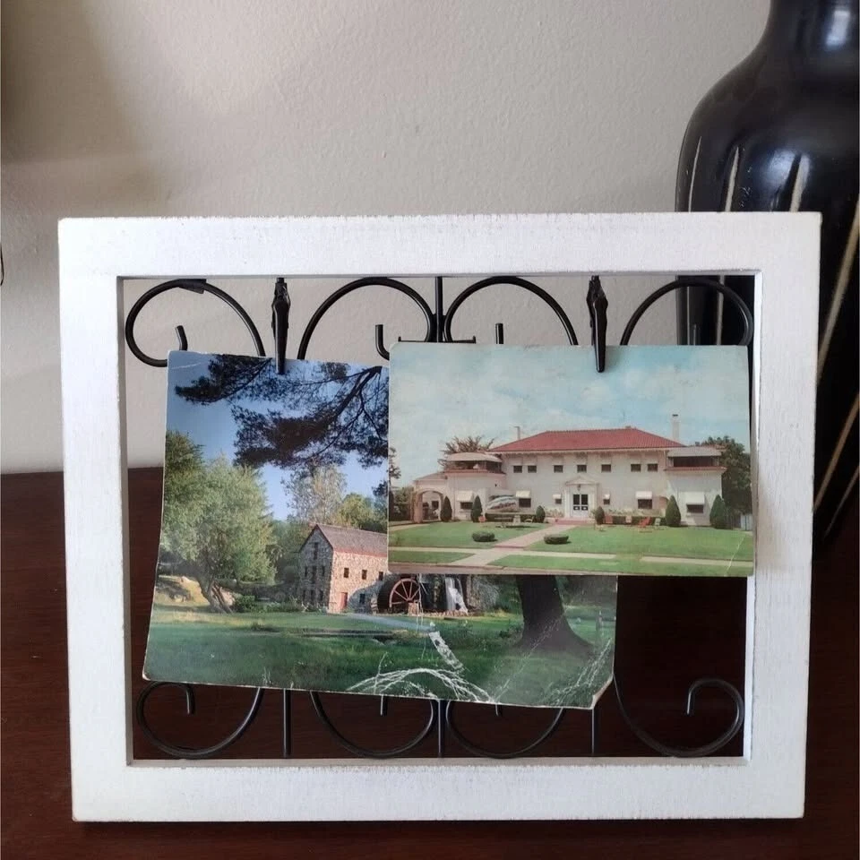 Black White Message Board Metal Clips 10x12 Desk Office Kitchen To Do List - Image 1 of 4