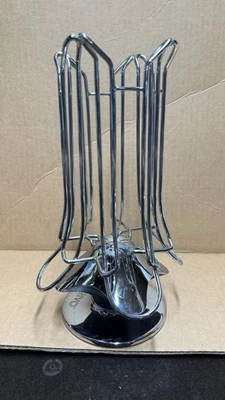 正品 Keurig 四列 20 插槽镀铬铆钉包旋转木马 — 第 1/4 张图片