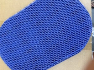 Waffle Weave Placemats-set of 4 rubber-Bright Blue-18x12 Inch. Indoor-Outdoor - Picture 1 of 1
