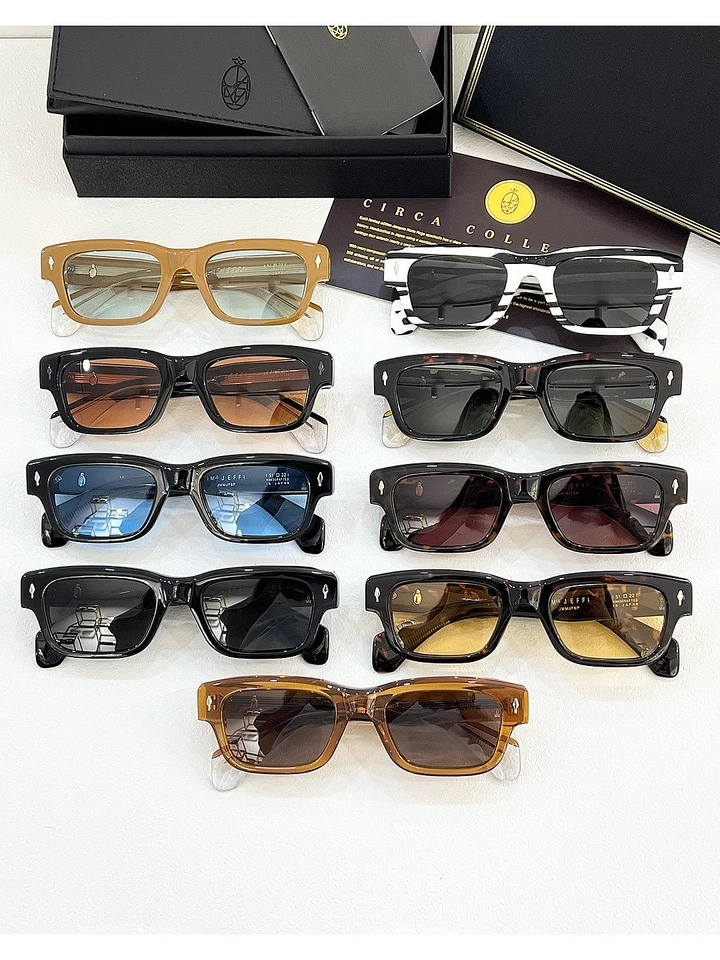 Очки солнцезащитные квадратные JACQJMMJEFF из ацетатного волокна простыня защита от ультрафиолета - Изображение 1 из 4