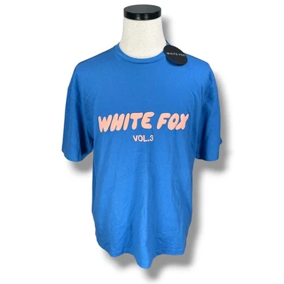 Camiseta de gran tamaño White Fox Vol.3 Offstage para mujer mediana grande azul azul nueva Foto 1 de 4