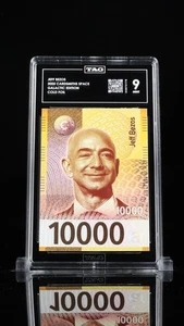 Tarjeta de moneda Cardsmiths 2025 serie espacial Jeff Bezos lámina fría etiqueta como nueva 9 - Imagen 1 de 4