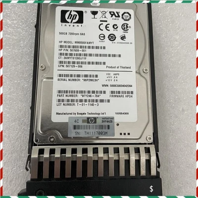 HP 500GB 7.2K 508009-001 507610-B21 SAS 6G 2.5'' 7.2K HARD DRIVE SERVER PROLIANT - Image 1 of 4