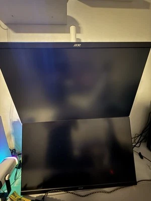 Two Acer Nitro 27" 180Hz IPS Gaming Monitor 1920 x 1080 Full HD read Description - Image 1 of 4