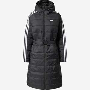Adidas Originals Hooded Premium Long Slim Jacket Women's Coat Black UK 6 / XS - Picture 1 of 6
