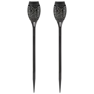 Solasa 20" Solar Powered Flashing Tiki Lights with a Dancing Flame, 2 Pack - Image 1 of 4