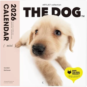 2026 Mini Wandkalender DER HUND Golden Retriever Hund KUNST Sammlung aus Japan - Bild 1 von 5