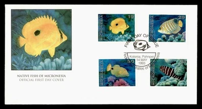 DR WHO 1993 MICRONESIA FDC FISH CACHET COMBO $1 M61784 - Image 1 of 2