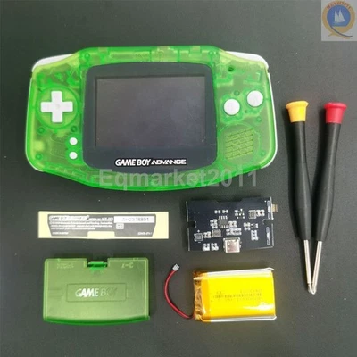 GBA IPS LCD Backlight Kit Drop in 1800mAh batteries with shell GameBoy Advance - Image 1 of 4