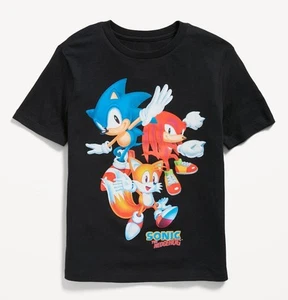 Sonic The Hedgehog Boys Size M (8) Gender-Neutral Graphic T-Shirt for Kids crew - Picture 1 of 4