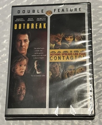 CONTAGION / OUTBREAK DOUBLE FEATURE 2-DISC DVD SET, DUSTIN HOFFMAN, MATT D. WS - Image 1 of 2