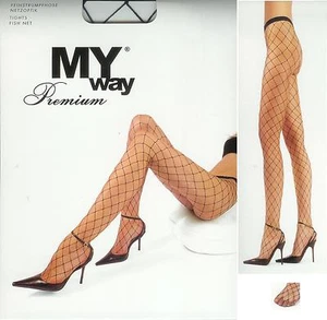 ELEGANT Strumpfhose mit grober Netzoptik, schwarz, div.Gr  *MY way* - Bild 1 von 1