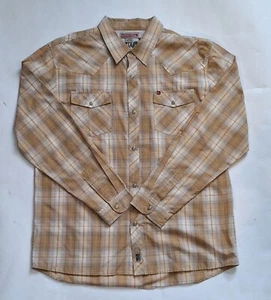 Quiksilver Mens Button Up Long Sleeve Shirt Pearl Snap Western - Picture 1 of 5