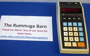 vintage TI-2550 TEXAS INSTRUMENT red MEMORY CALCULATOR - Picture 1 of 4