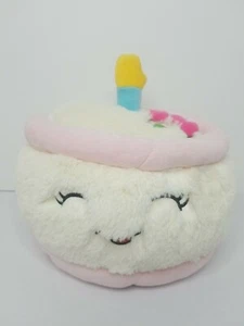 Squishable Mini 8.5" Birthday Cake Plush Stuffed Toy Pink & Cream w/ Candle - Picture 1 of 8
