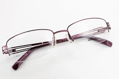 Marcos de media llanta MARCHON NYC M166 511 púrpura satinado 53-18-135 bisagras flexibles L469 Foto 1 de 4