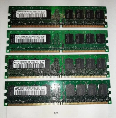  4 Samsung M378T3253FG0-CD5 PC2-4200U-444-10-A1 256MB Memory RAM 125 B11 - Image 1 of 2